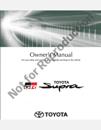 toyota supra 2019 owners manual